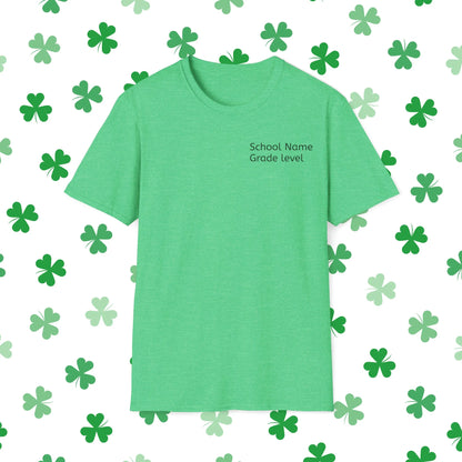 Personalized Teacher Squad St. Patrick's Day T-Shirt - Comfort & Charm - Teacher Squad Shirts - St. Patrick's Day Teacher Shirt Front