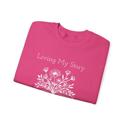 Living My Story: Stay Out Of My Chapters Crewneck Sweatshirt - Living My Story Sweatshirt - Graphic Crewneck Sweatshirt