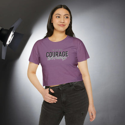 Catch Courage Not Feelings Crop Top - Trendy Women's Top Shiraz