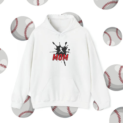 Custom Baseball Mom Hooded Sweatshirt White Front