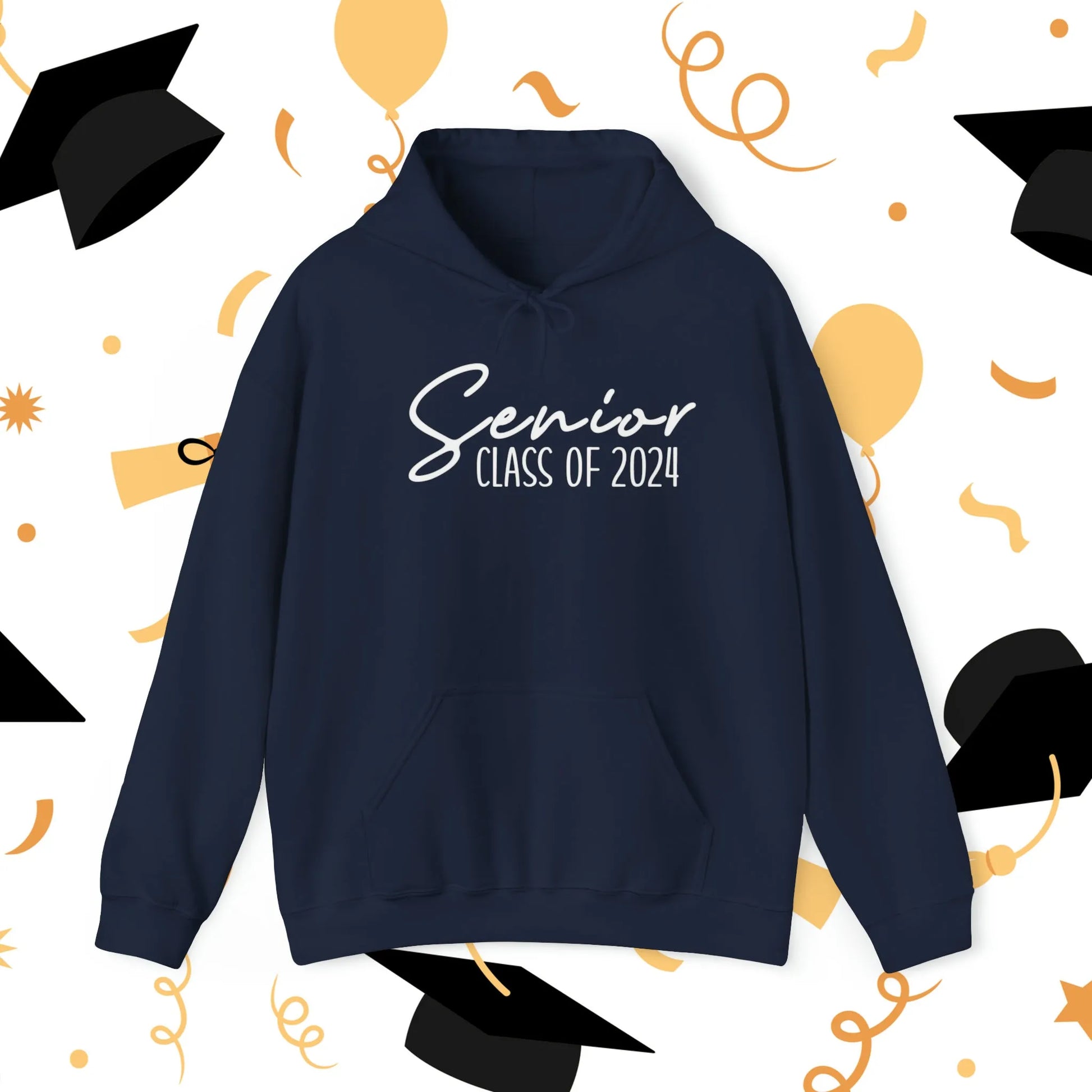 Senior Class of 2024 Unisex Heavy Blend Hooded Sweatshirt  Navy