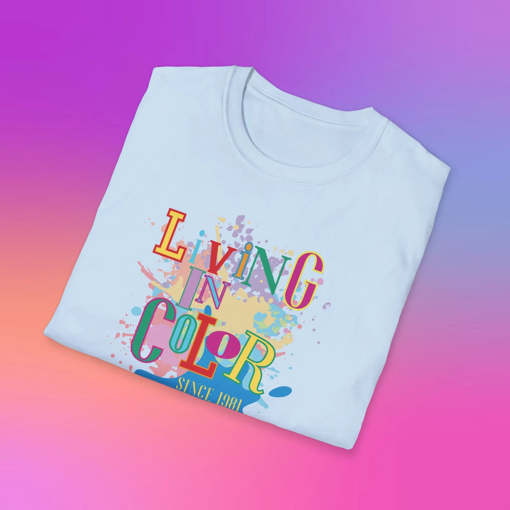 Living In Color Retro Throwback Shirt - Living In Color Since Custom Birth Year Retro Shirt - Retro In Living Color 90s Inspired Shirt - Personalize It Toledo