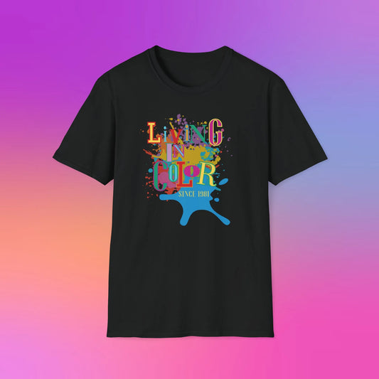 Living In Color Retro Throwback Shirt - Living In Color Since Custom Birth Year Retro Shirt - Retro In Living Color 90s Inspired Shirt - Personalize It Toledo