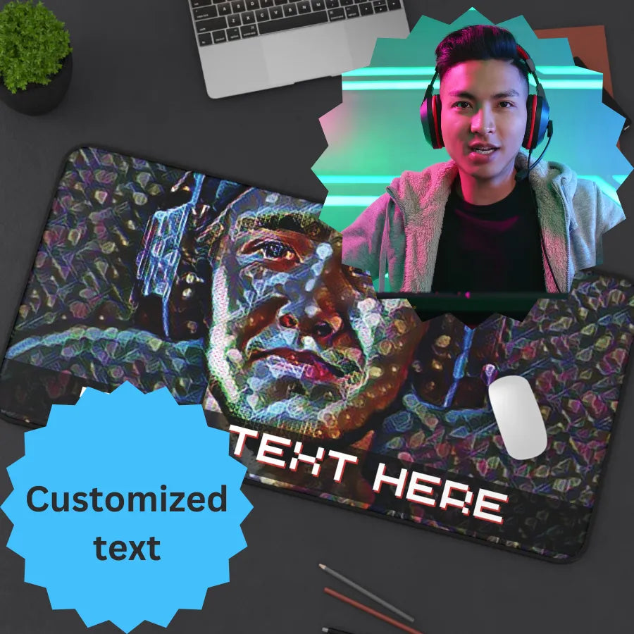 Personalized Gaming Photo Desk Mat -  Level Up Your Gaming Space with Customized Photo Gaming Desk Mat custom text