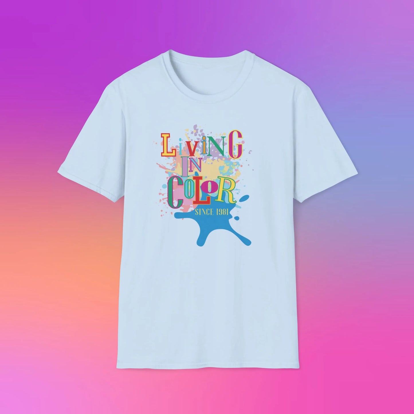 Living In Color Retro Throwback Shirt - Living In Color Since Custom Birth Year Retro Shirt - Retro In Living Color 90s Inspired Shirt - Personalize It Toledo