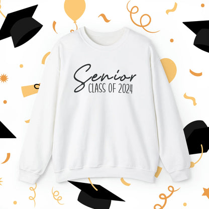 Senior Class of 2024 Crewneck Sweatshirt - Senior 2024 Sweatshirt White