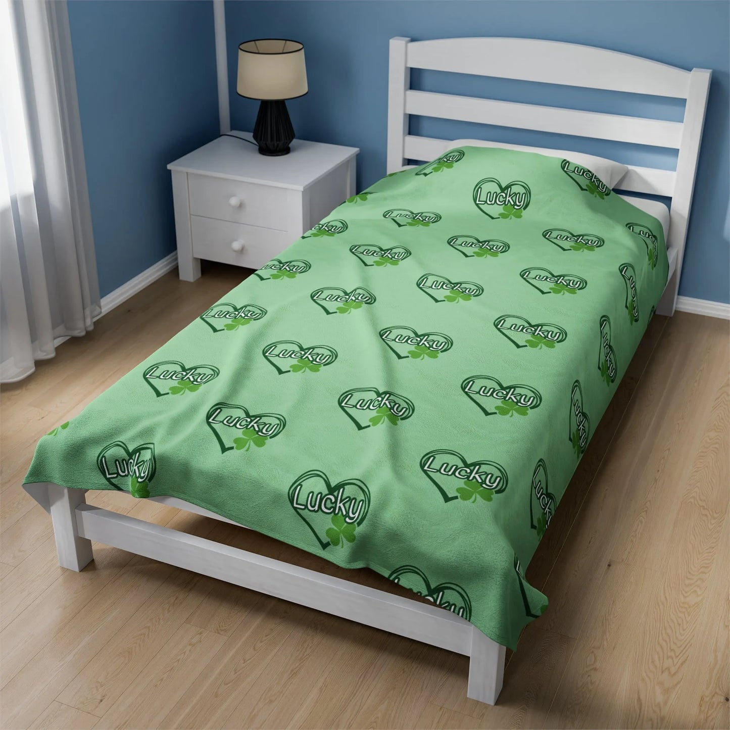 St. Patrick's Day Lucky Velveteen Blanket – Cozy Home Decor for St. Patrick's Day - St. Patrick's Day Home Decor