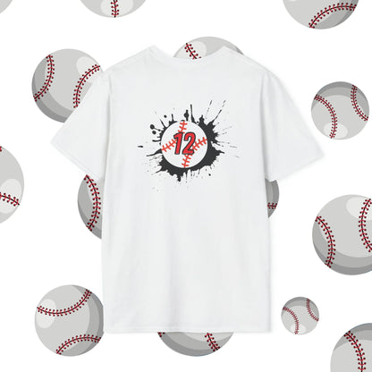 Custom Baseball Grandma Shirt - Baseball Grandma Player Number T-Shirt White Shirt Back
