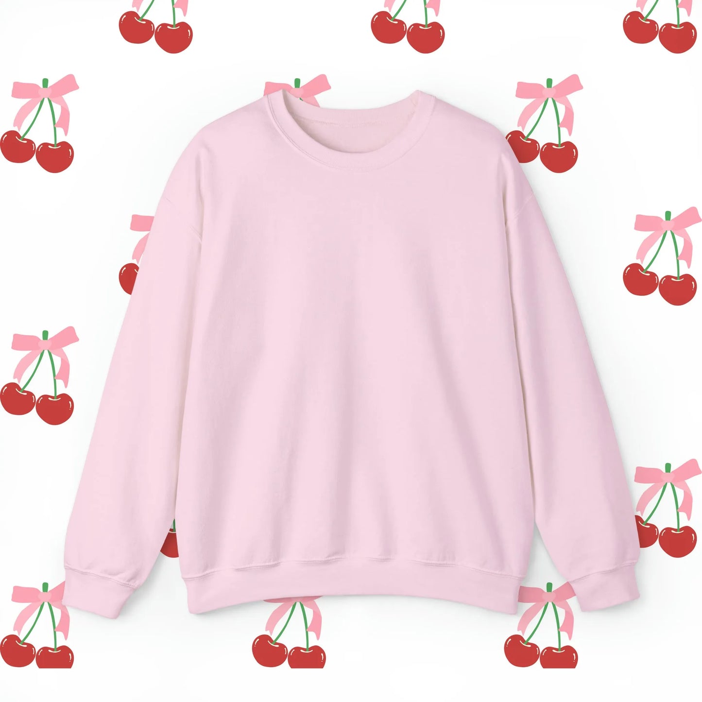 Be Kinds Coquette Crewneck Sweatshirt Light Pink Front