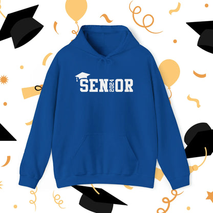 Senior 2024 Hooded Sweatshirt - Class of 2024 Hooded Sweatshirt - Graduation Apparel Royal