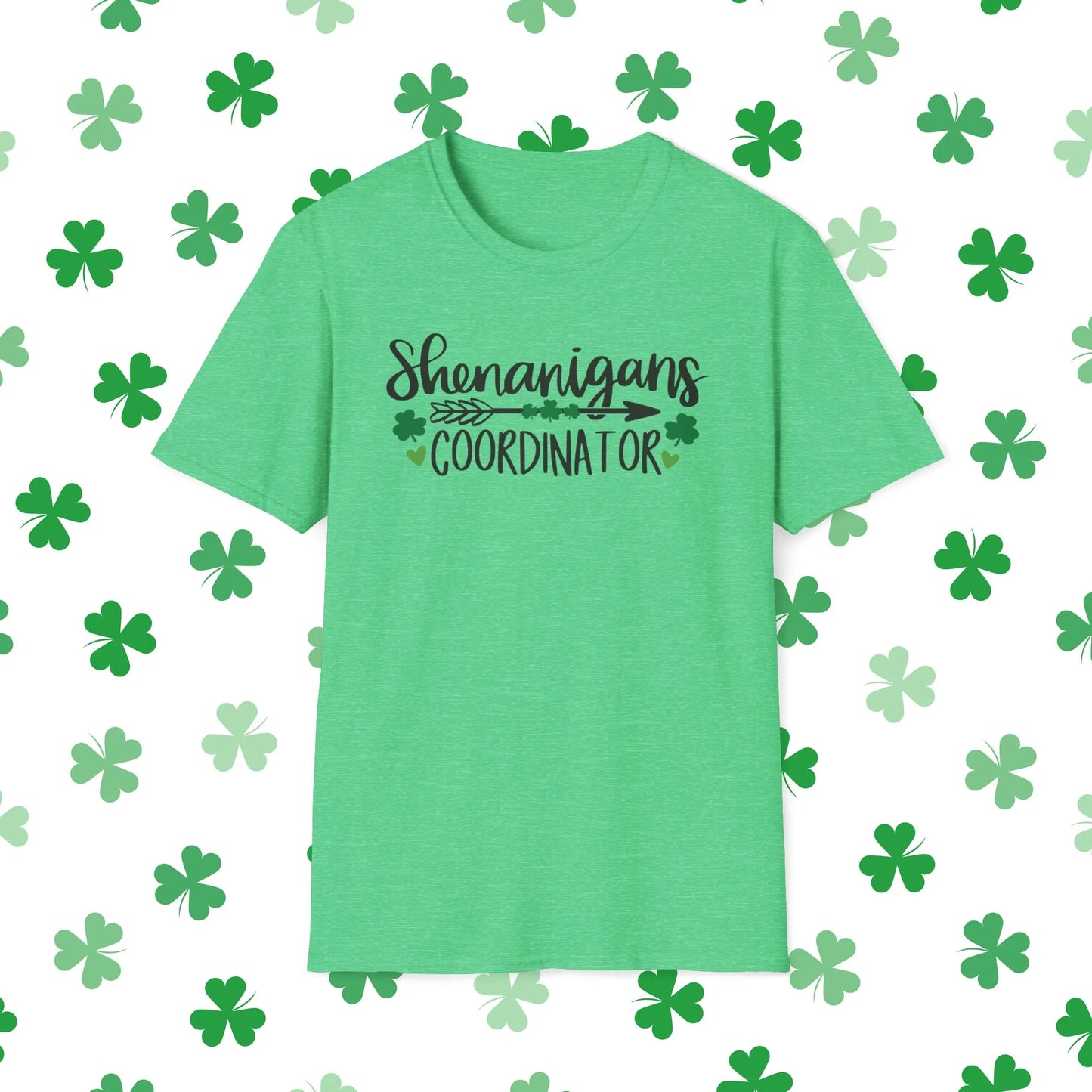 Shenanigans Coordinator St. Patrick's Day T-Shirt - Comfort & Charm - Shenanigans Coordinator Shirt Green Front