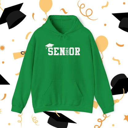 Senior 2024 Hooded Sweatshirt - Class of 2024 Hooded Sweatshirt - Graduation Apparel Green