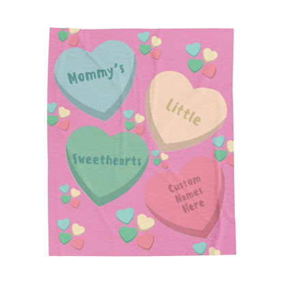 Mommy's Little Sweethearts Valentine's Day Blanket - Personalized Mommy's Little Sweethearts Blanket