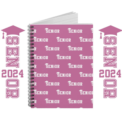Senior 2024 Spiral Notebook - Class of 2024 Notebook - Senior Year Notebook Pink