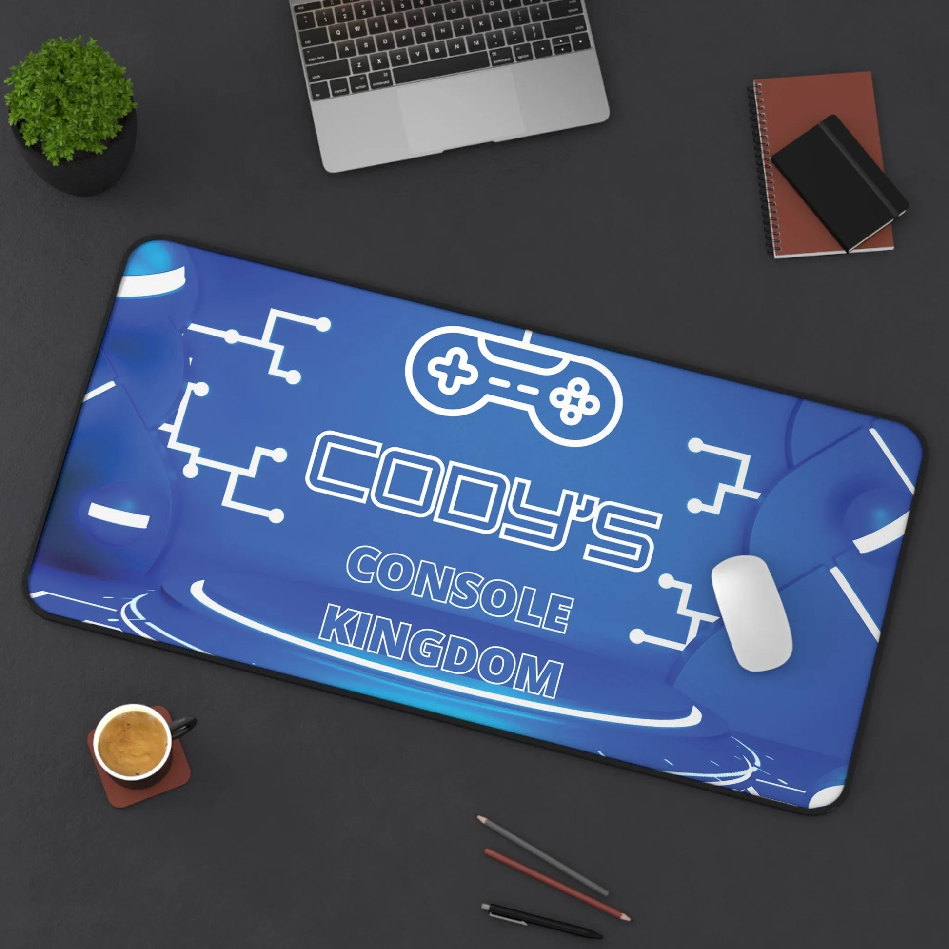 Personalized Console Kingdom Gaming Mat - Personalized Console Kingdom Desk Mat Large
