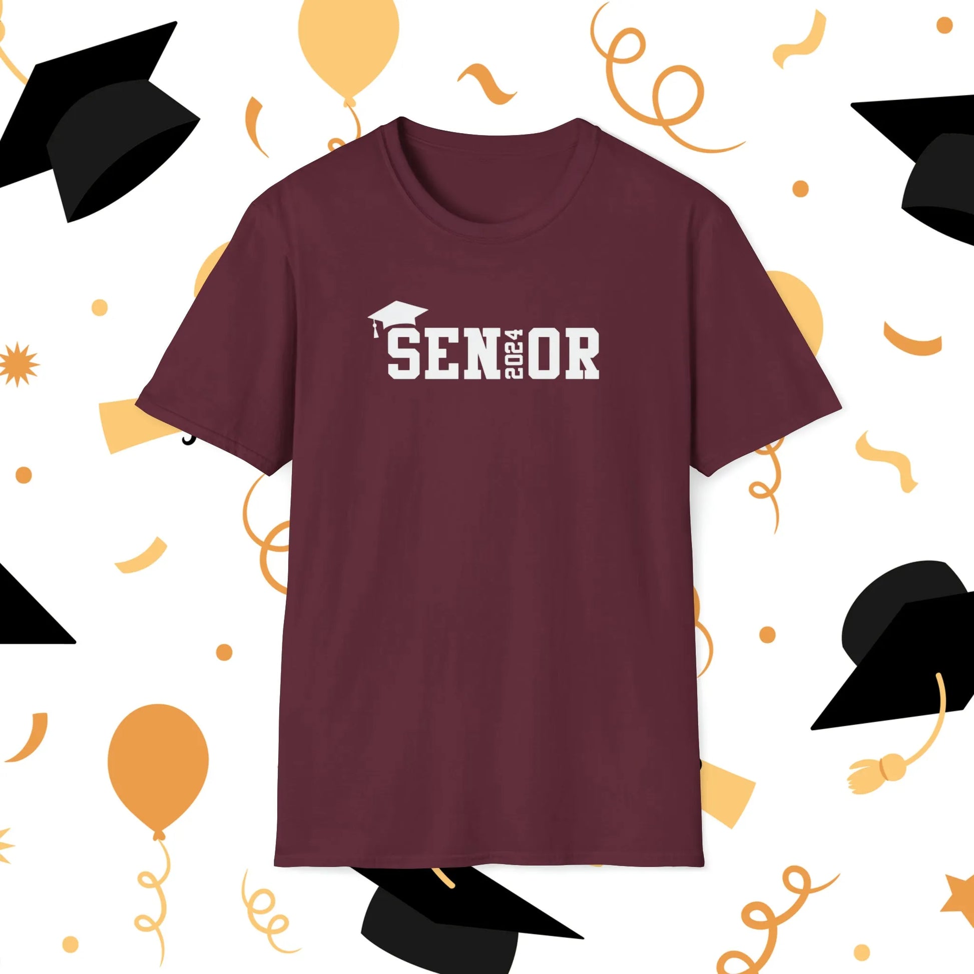 Senior 2024 Tshirt - Senior Class of 2024 Tshirt - Senior 2024 T Shirt Maroon
