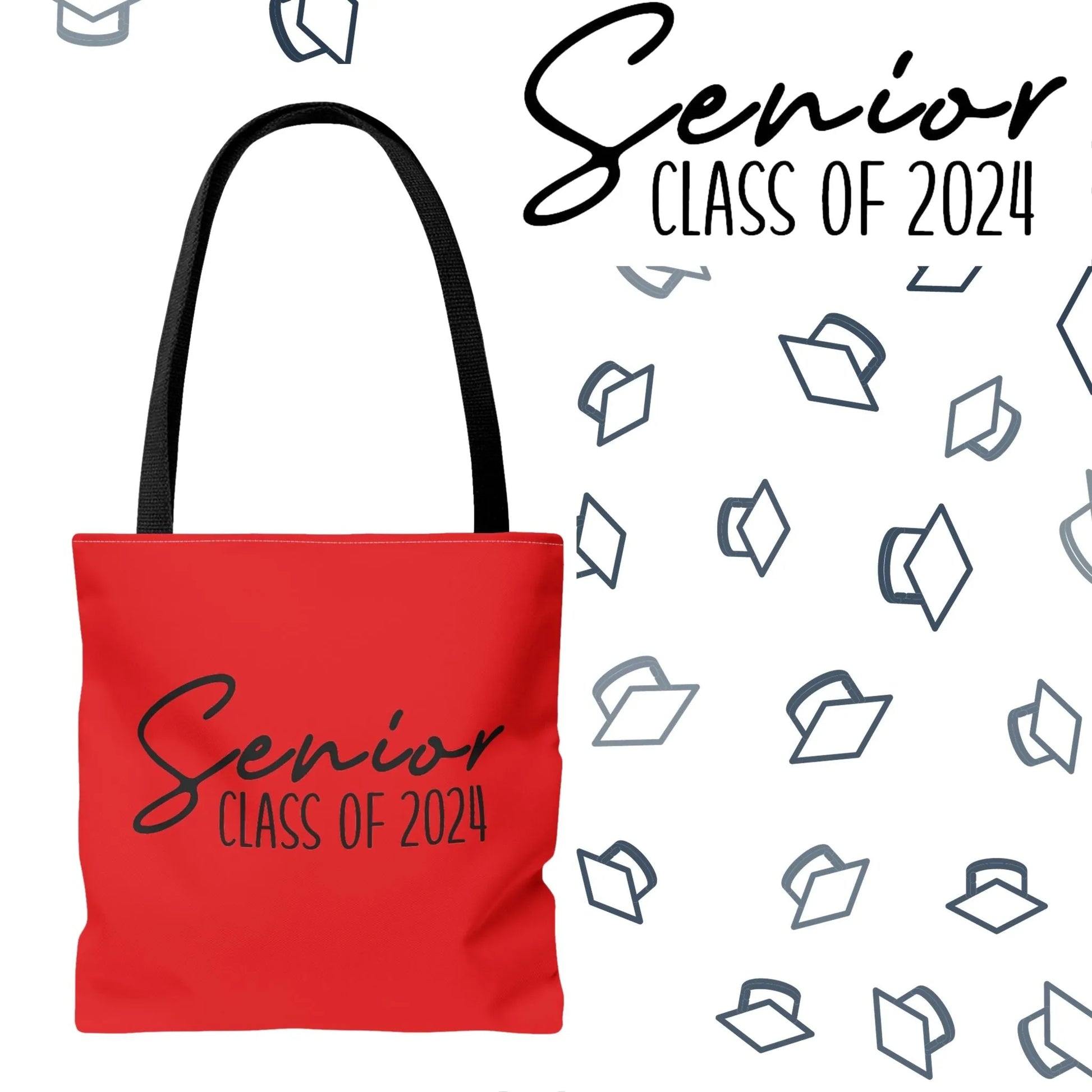 Senior Class of 2024 Tote Bag - Class of 2024 Tote Bag - Senior 2024 Tote Bag red