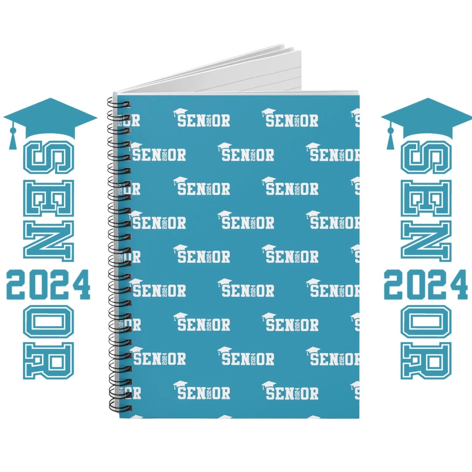 Senior 2024 Spiral Notebook - Class of 2024 Notebook - Senior Year Notebook Turquoise