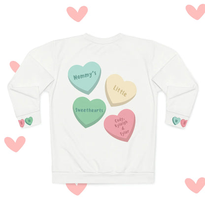 Personalized Little Sweethearts Valentine's Day Crewneck Sweatshirt - Mommy's Little Sweetheart Sweatshirt - Valentine's Day Sweatshirt