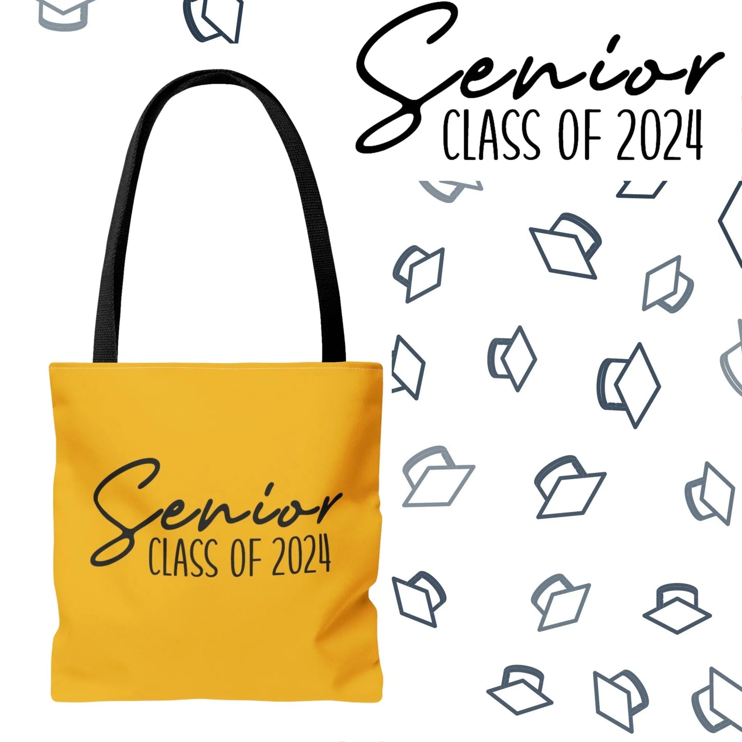 Senior Class of 2024 Tote Bag - Class of 2024 Tote Bag - Senior 2024 Tote Bag yellow