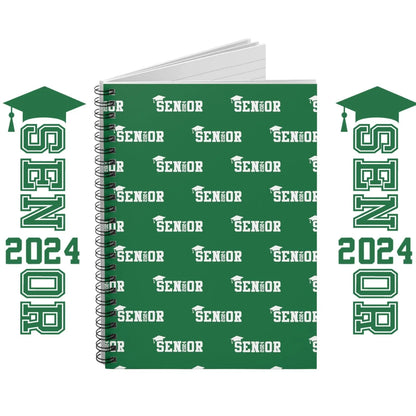 Senior 2024 Spiral Notebook - Class of 2024 Notebook - Senior Year Notebook Green