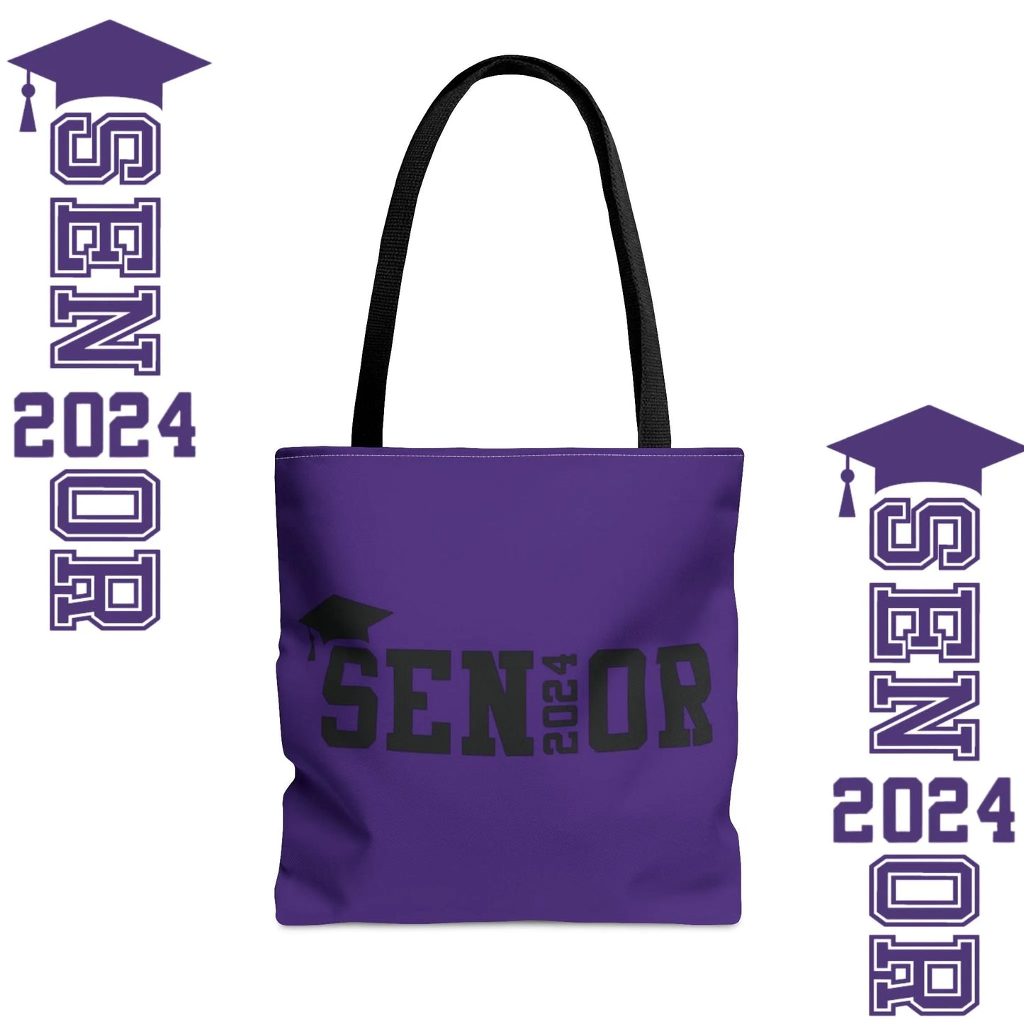 Senior 2024 Tote Bag - Class of 2024 Tote Bag - Senior Cass of 2024 Tote Bag purple