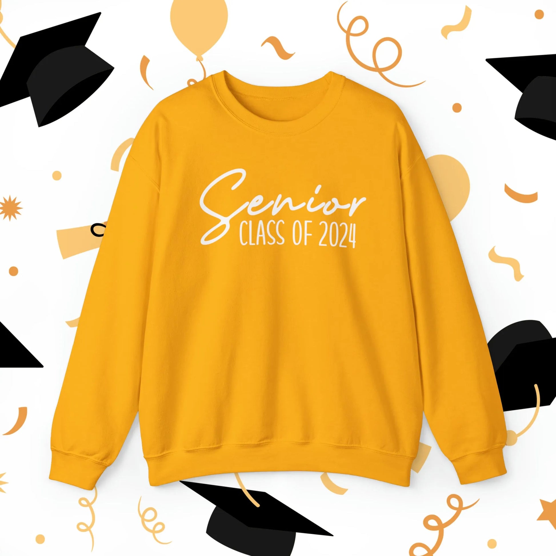 Senior Class of 2024 Crewneck Sweatshirt - Senior 2024 Sweatshirt Gold