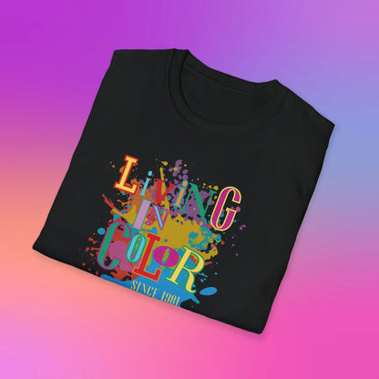 Living In Color Retro Throwback Shirt - Living In Color Since Custom Birth Year Retro Shirt - Retro In Living Color 90s Inspired Shirt - Personalize It Toledo