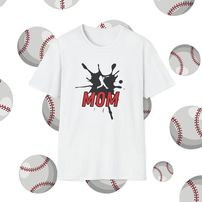 Custom Baseball Mom Shirt - Baseball Mom Player Number T-Shirt - Personalized Baseball Mom Shirts