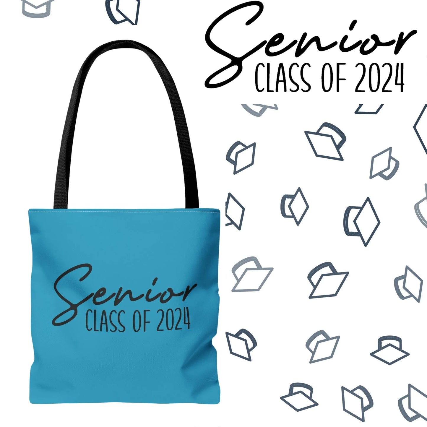 Senior Class of 2024 Tote Bag - Class of 2024 Tote Bag - Senior 2024 Tote Bag turquoise