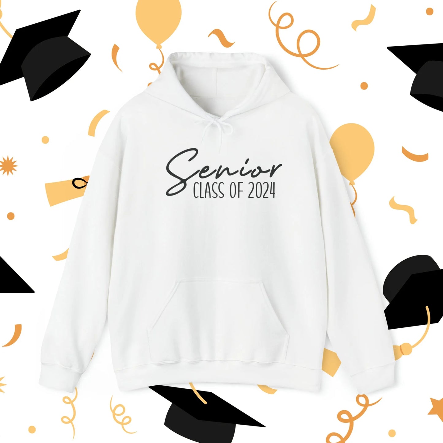 Senior Class of 2024 Unisex Heavy Blend Hooded Sweatshirt  White