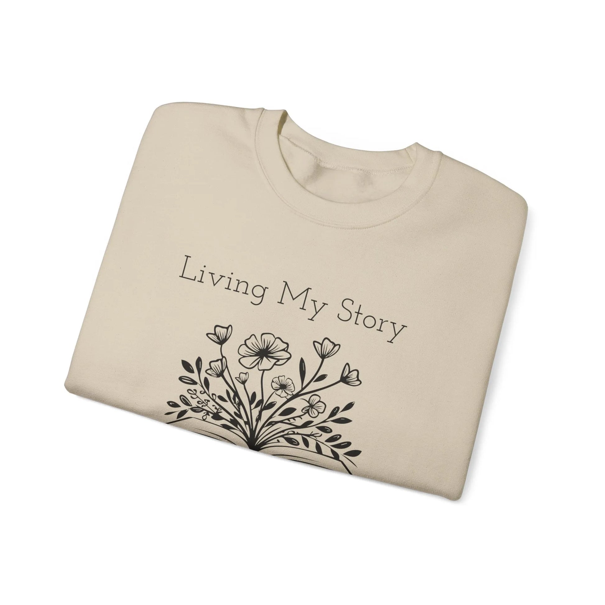 Living My Story: Stay Out Of My Chapters Crewneck Sweatshirt - Living My Story Sweatshirt - Graphic Crewneck Sweatshirt