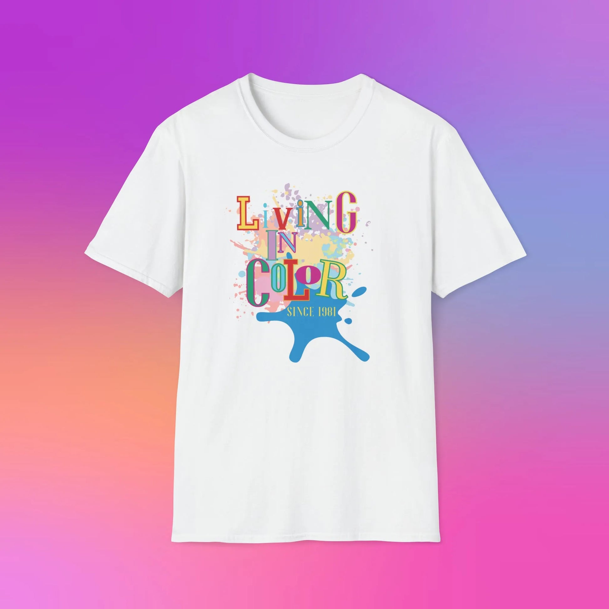 Living In Color Retro Throwback Shirt - Living In Color Since Custom Birth Year Retro Shirt - Retro In Living Color 90s Inspired Shirt - Personalize It Toledo