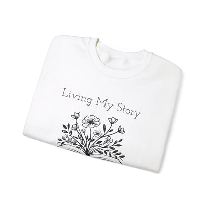 Living My Story: Stay Out Of My Chapters Crewneck Sweatshirt - Living My Story Sweatshirt - Graphic Crewneck Sweatshirt