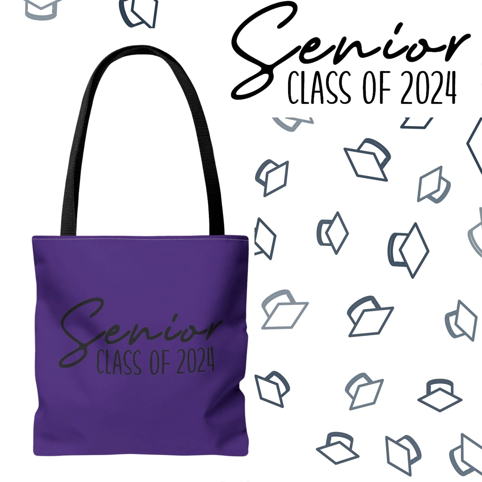 Senior Class of 2024 Tote Bag - Class of 2024 Tote Bag - Senior 2024 Tote Bag purple