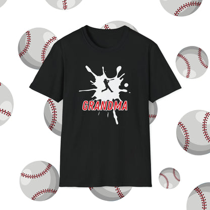 Custom Baseball Grandma Shirt - Baseball Grandma Player Number T-Shirt Black Shirt front