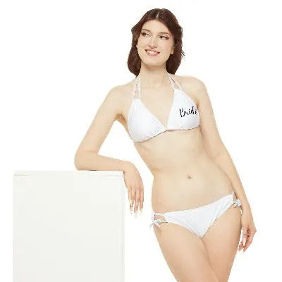 Bride Strappy Bikini Set Model White Lean