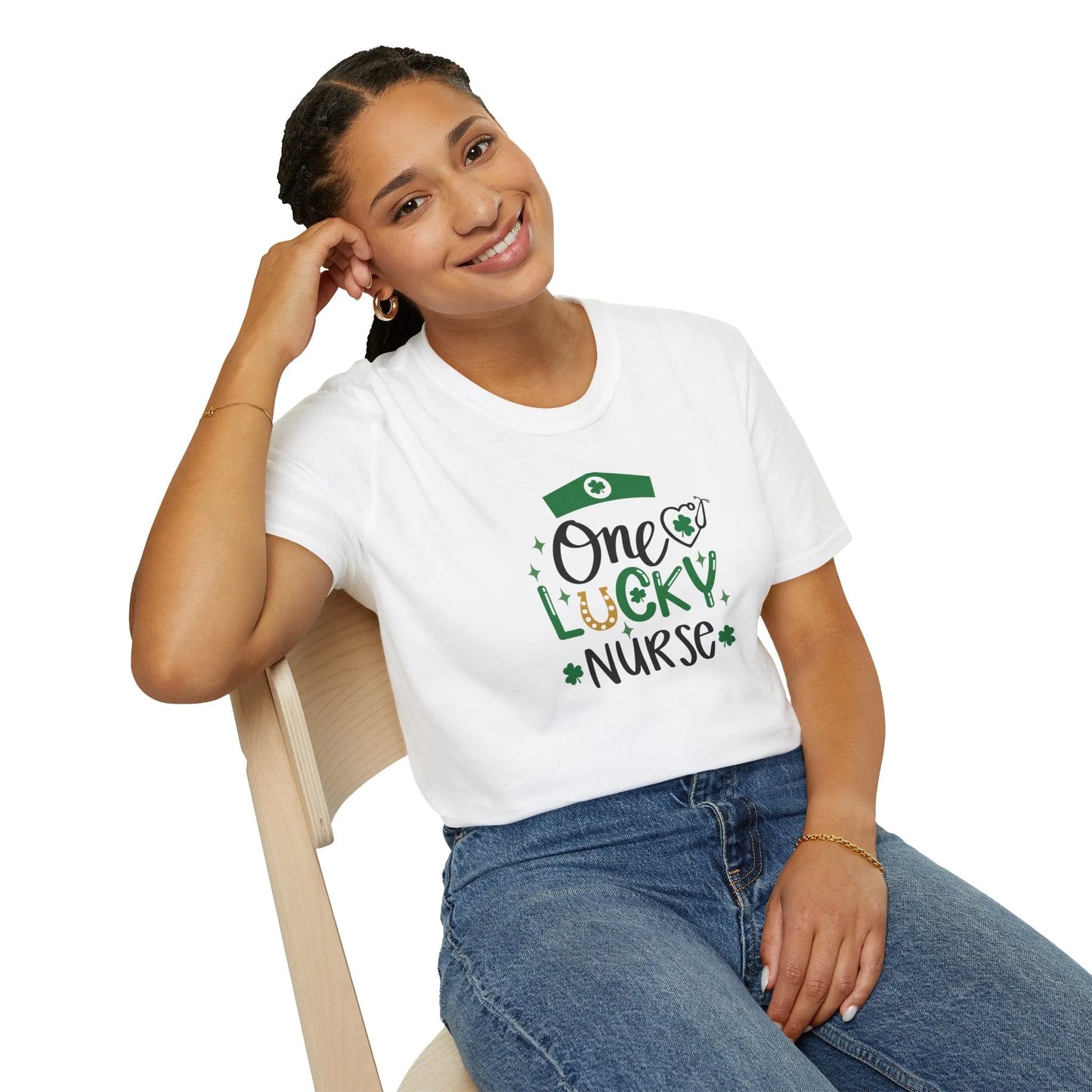 One Lucky Nurse St. Patrick's Day T-Shirt White
