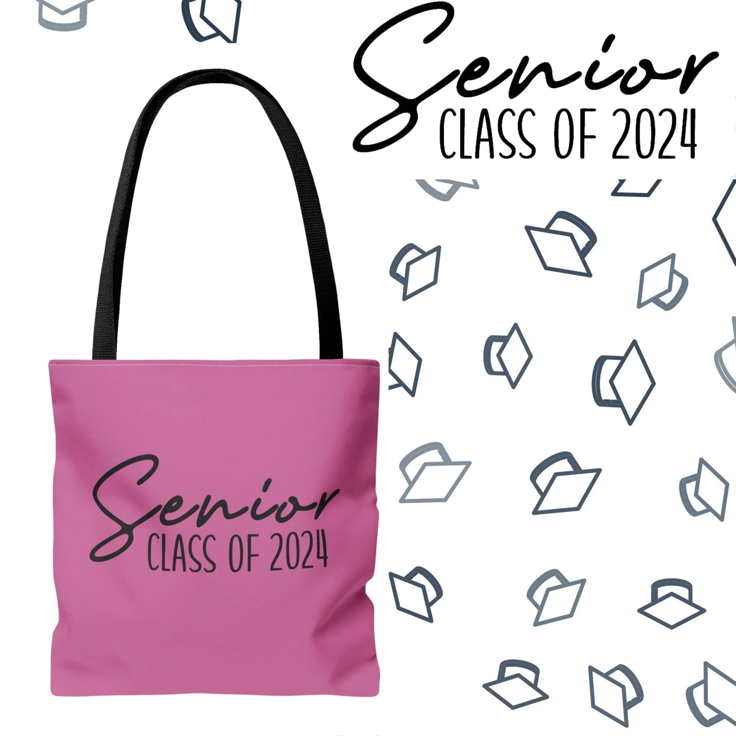 Senior Class of 2024 Tote Bag - Class of 2024 Tote Bag - Senior 2024 Tote Bag pink
