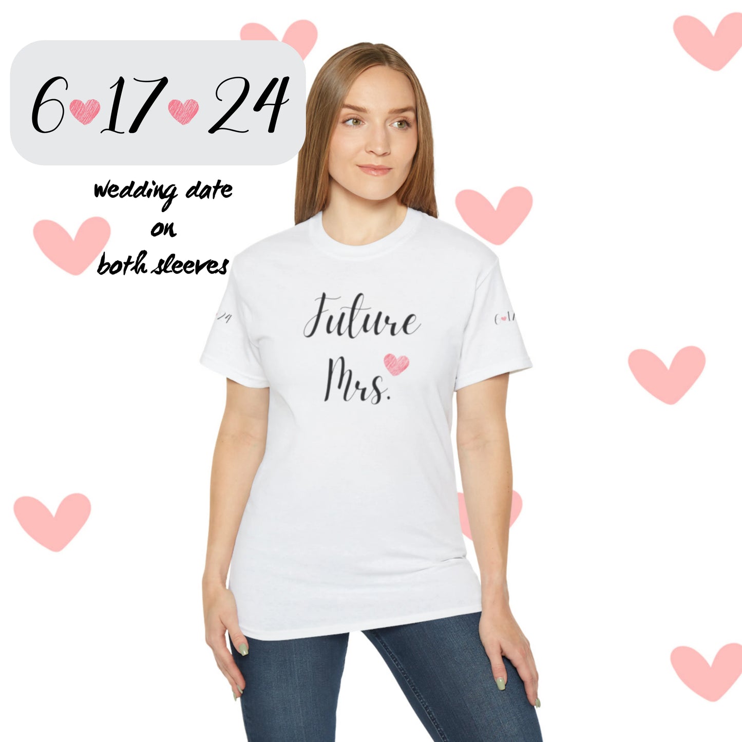 Personalized Future Mrs. Tshirt Sleeve Design