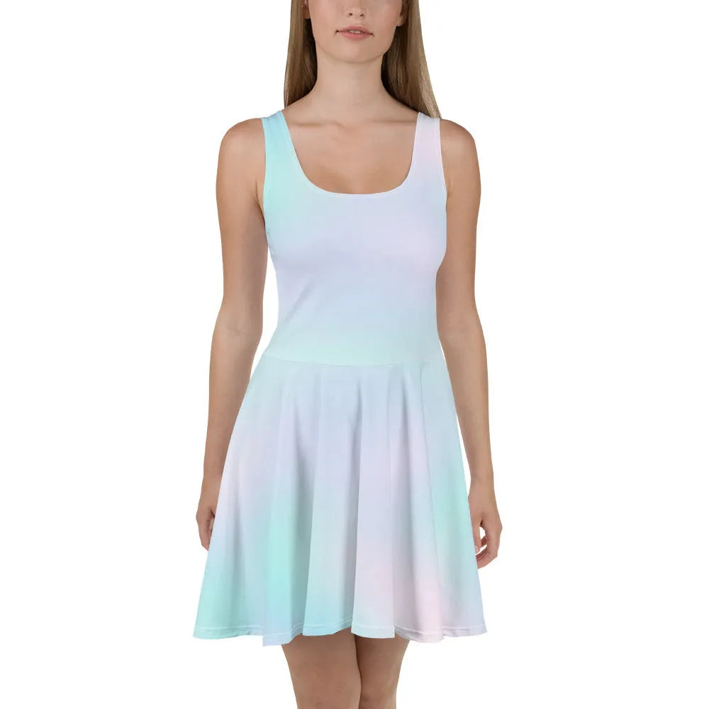 Pastel Sleeveless Skater Dress