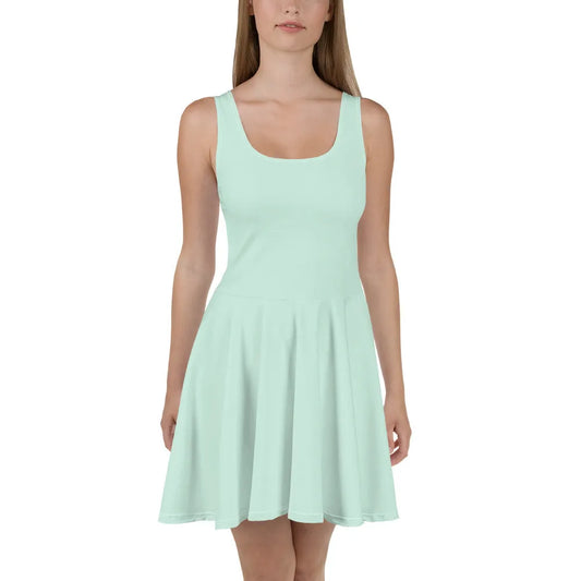 Sublime Mint Delight Sleeveless Skater Dress Front