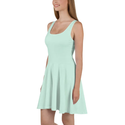 Sublime Mint Delight Sleeveless Skater Dress Side