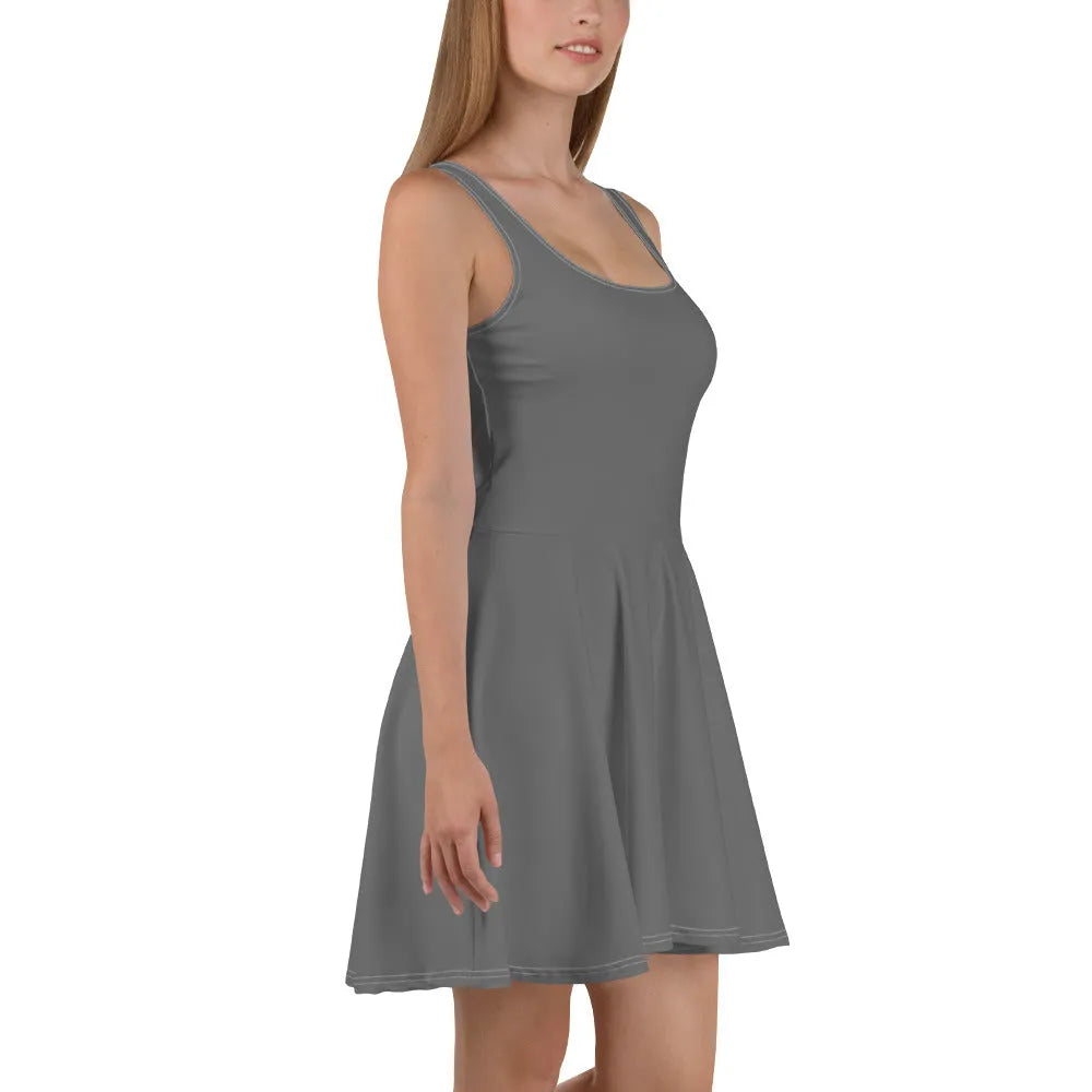 Charcoal Skater Dress Side View