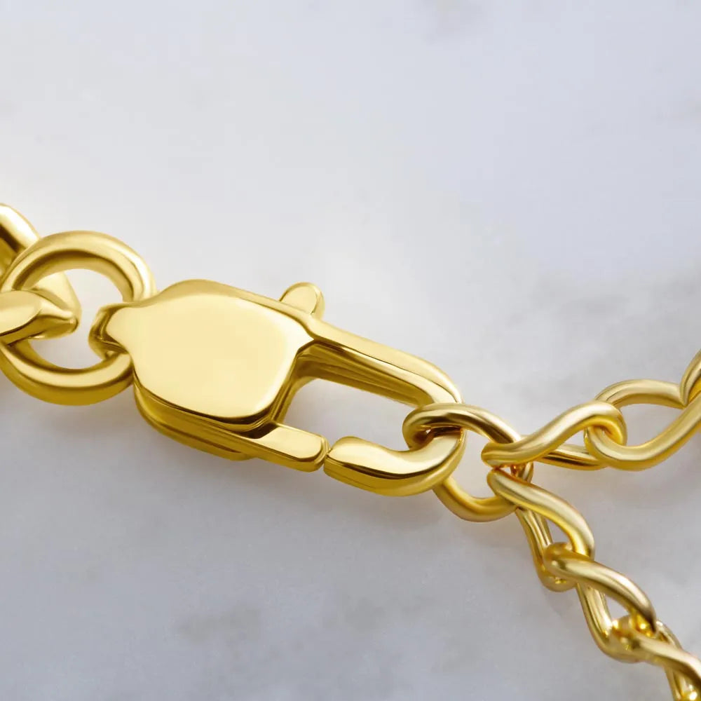 Happy Valentine's Day Cuban Chain Link Necklace - Cuban Chain Link Necklace