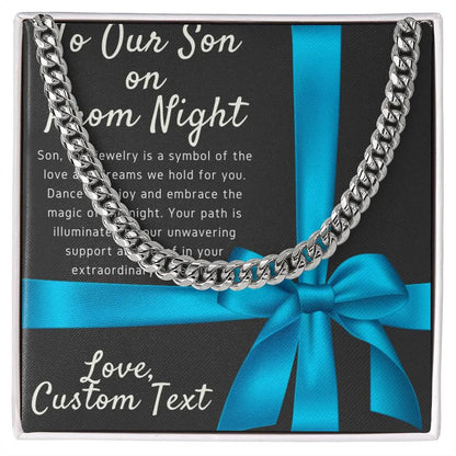 To Our Son On Prom Night Cuban Chain Link Necklace