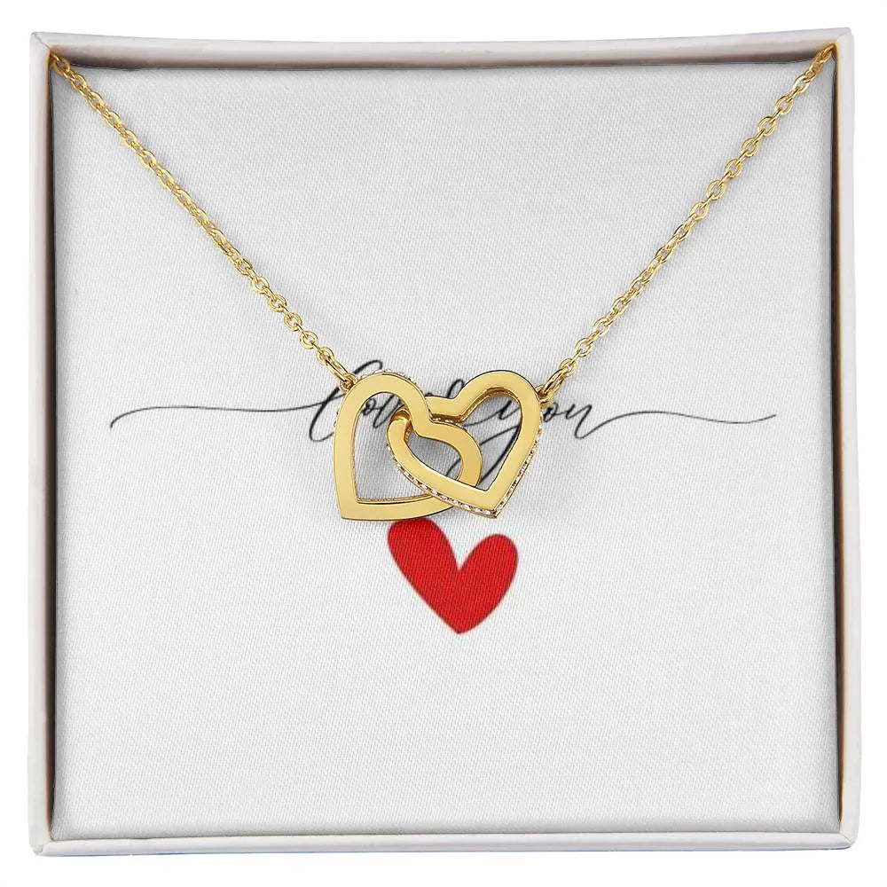 Love You Interlocking Hearts Necklace