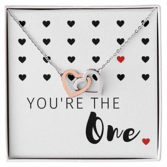 You're The One Interlocking Hearts Necklace