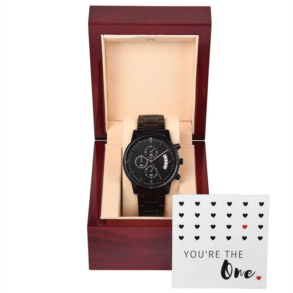 You're The one Men's Black Chronograph Watch