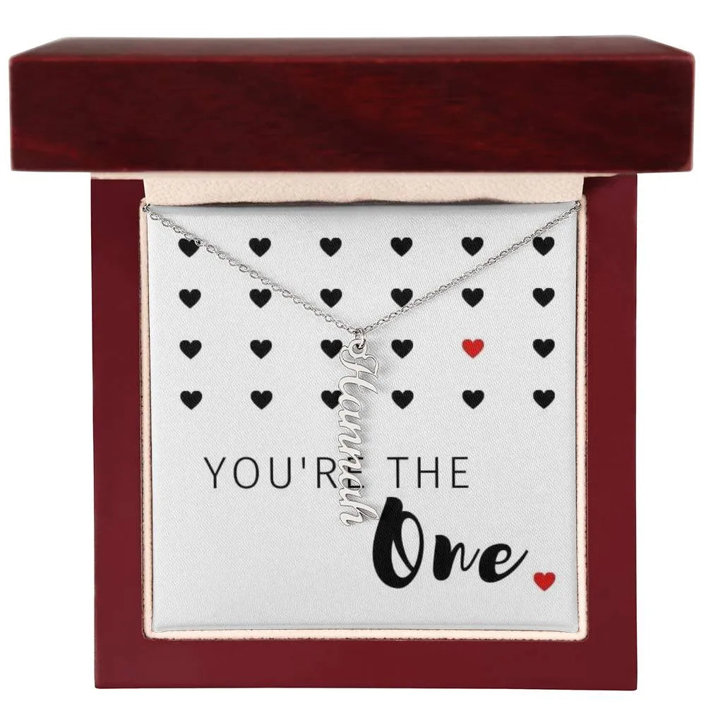 You're The One Vertical Name Necklace
